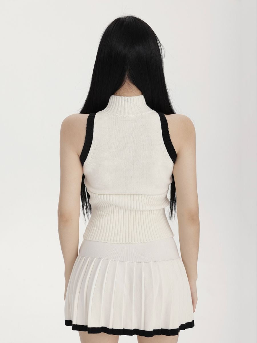 Tennis Girl - Knitwear Set (With Belt)