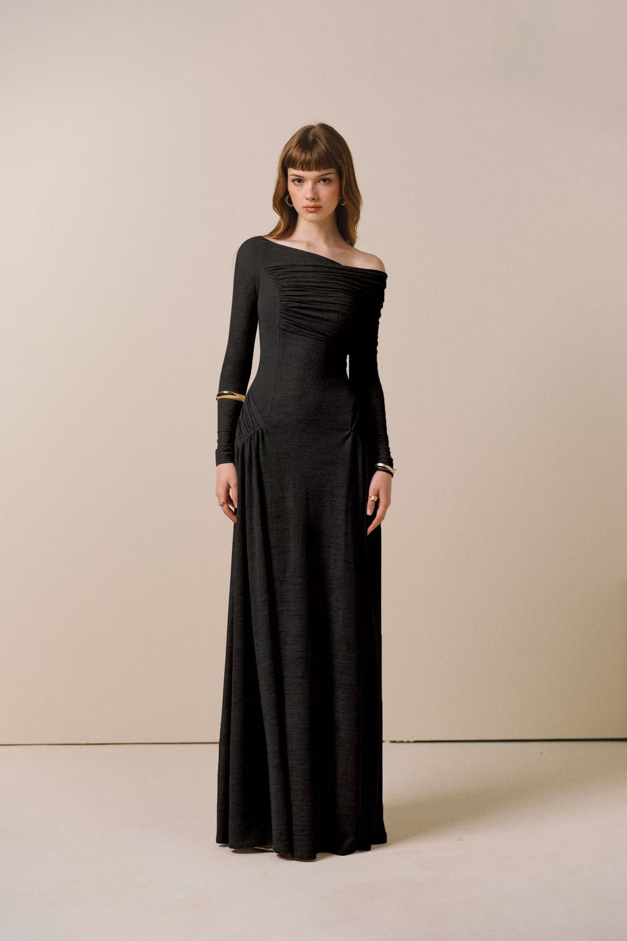 CICI CHAUMET Off-shoulder Dress (3color)