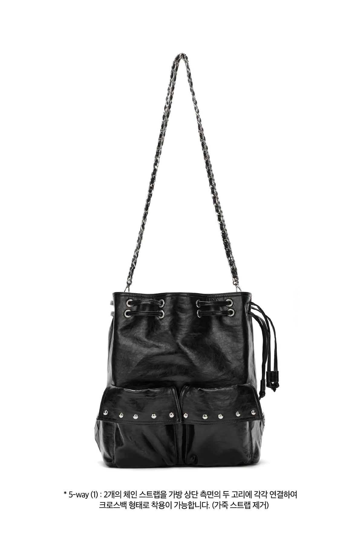 DEINET 5-WAY STUD POCKET MULTI BAG IN BLACK — image 11