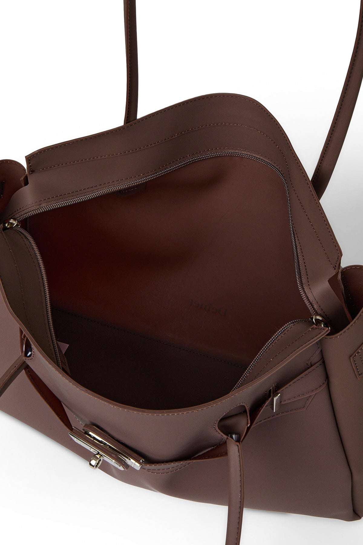 FREE CARD WALLET INCLUDED — JELLY TWO-WAY BIG BAG IN BROWN — image 11