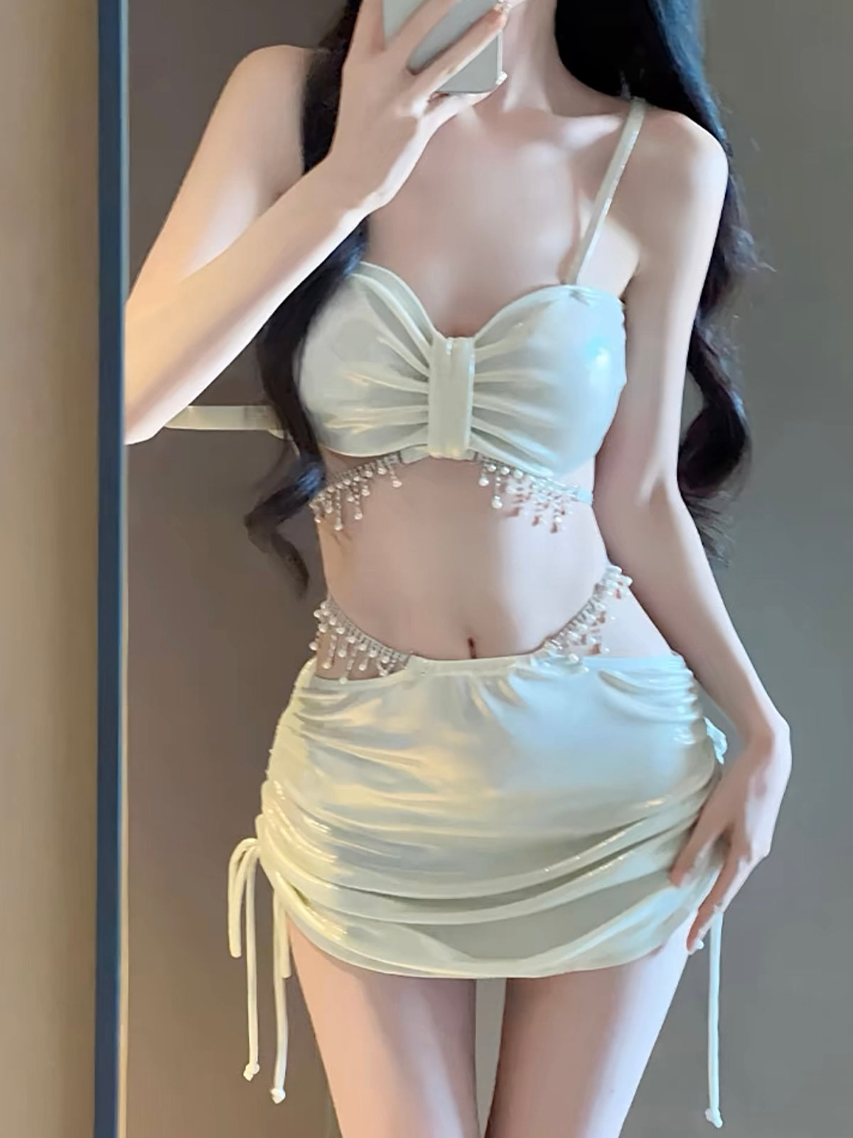 'Pearl Glow' - 3-Piece Bikini Set