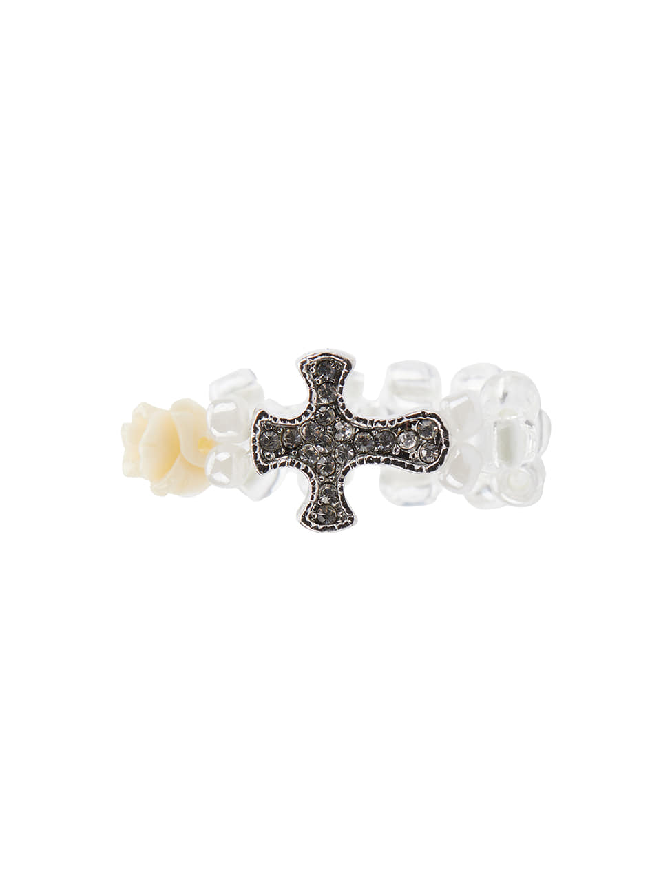LUVISTRUE EL Cubic Cross Ring in Ivory