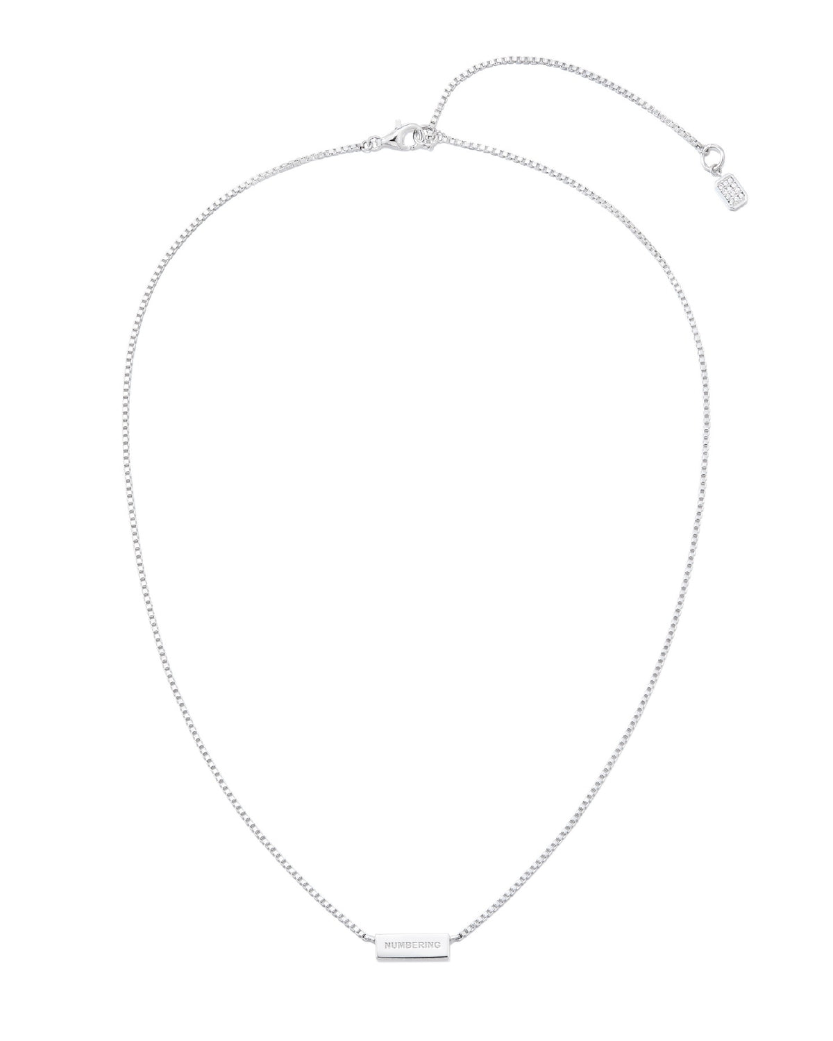 NUMBERING #3726 — Side Pave Bar Necklace