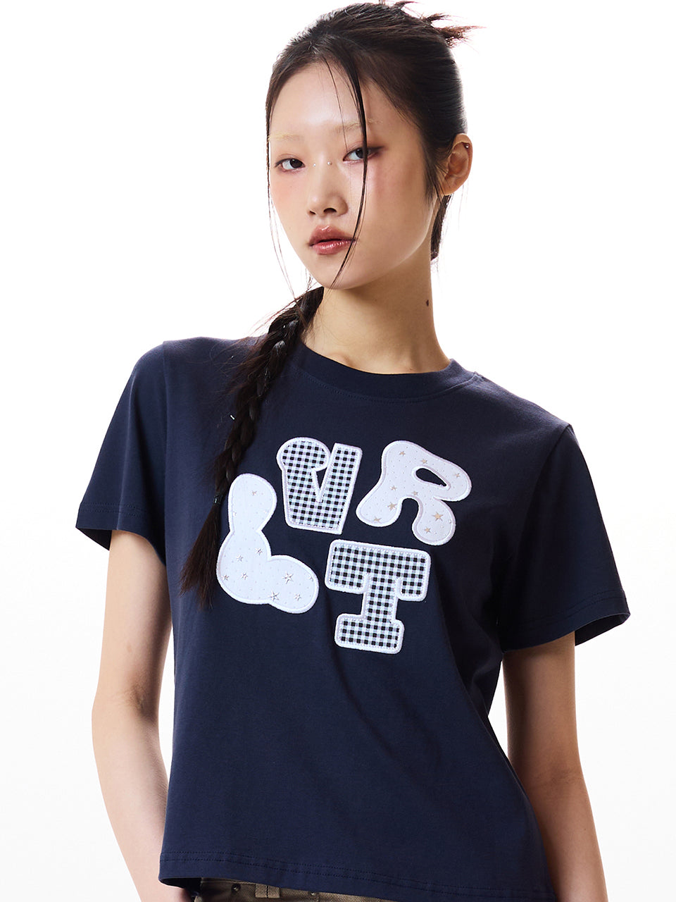 LUVISTRUE LVTR PATCH TEE IN NAVY