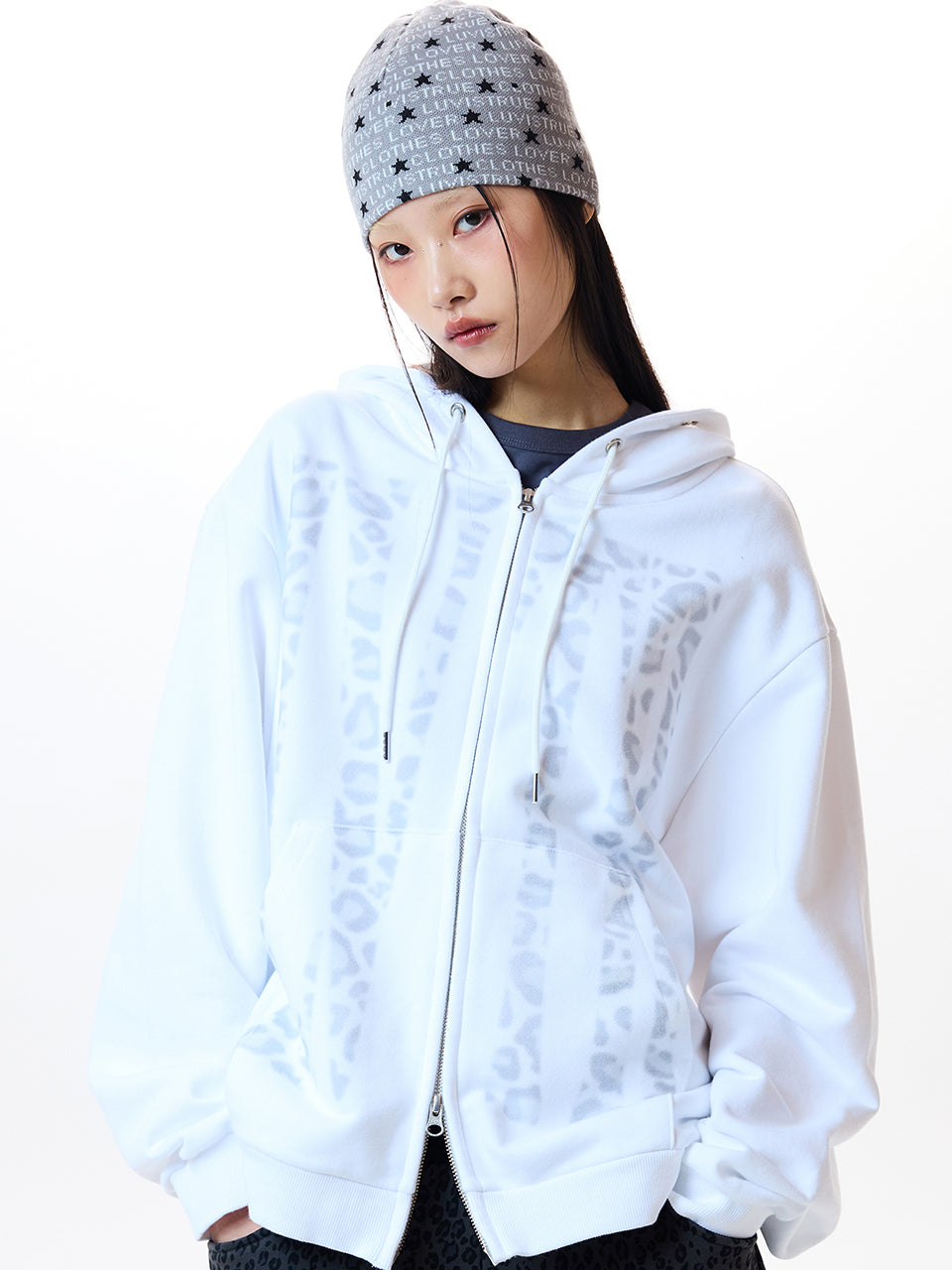 LUVISTRUE LVTR HOOD ZIPUP IN WHITE