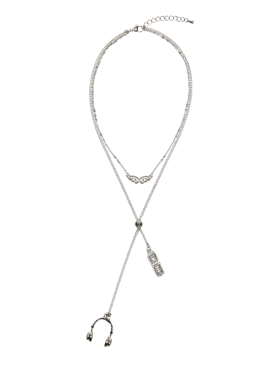 LUVISTRUE IM HEADSET NECKLACE IN SILVER
