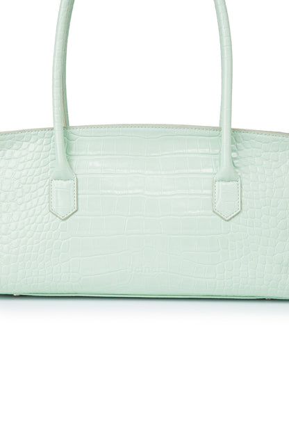 CROCODILE PATTERN TWO-WAY BAG IN MINT — image 8