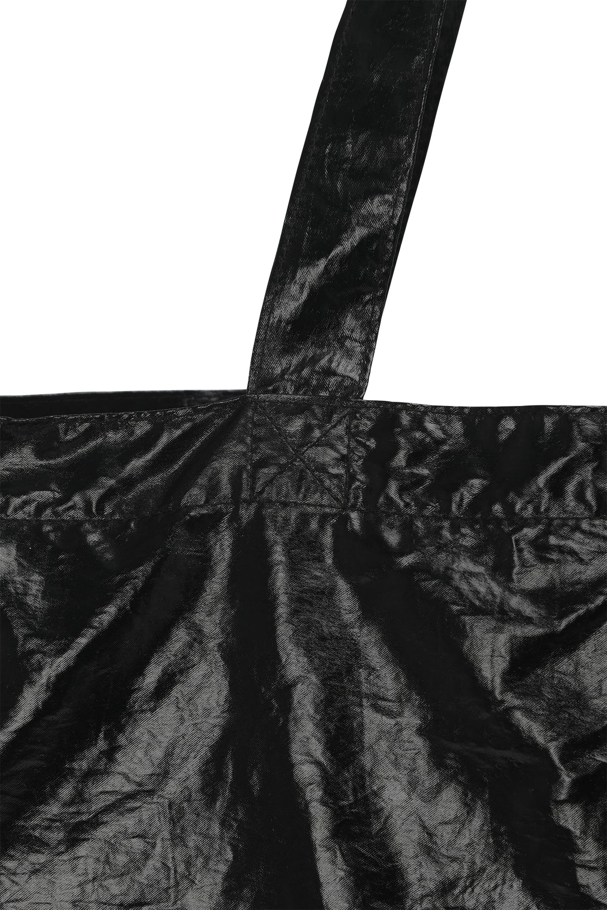 ESSENTIAL LOGO SHOULDER BIG BAG IN BLACK — image 9