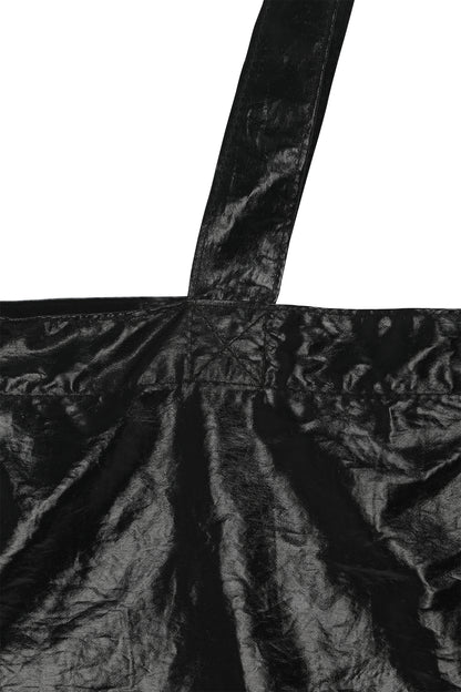 ESSENTIAL LOGO SHOULDER BIG BAG IN BLACK — image 9