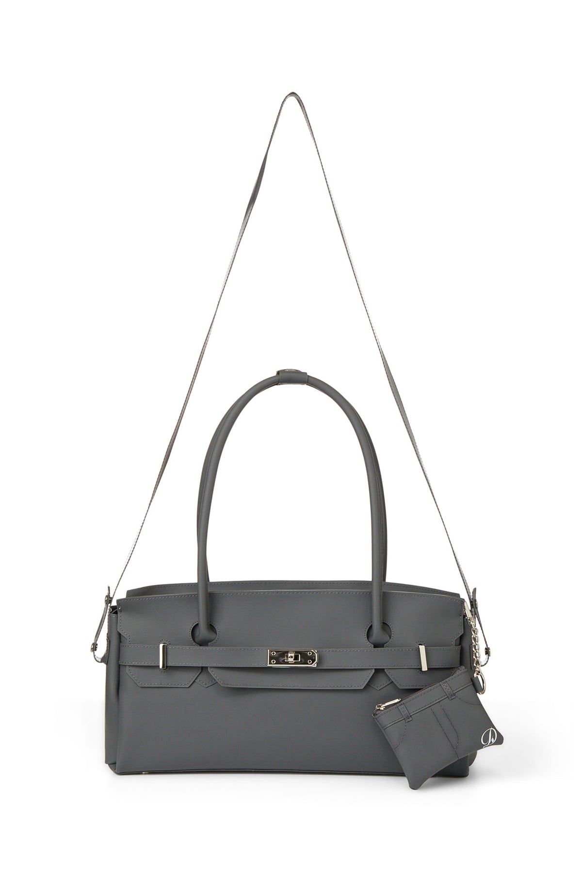 FREE CARD WALLET INCLUDED — JELLY TWO-WAY BAG IN CHARCOAL — image 6
