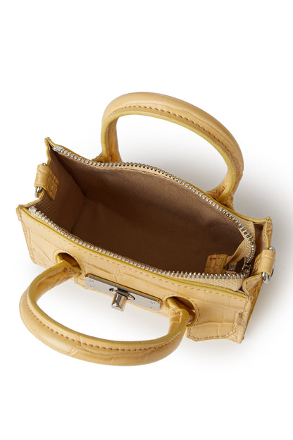 CROCODILE PATTERN CHAIN MINI BAG IN BUTTER — image 7