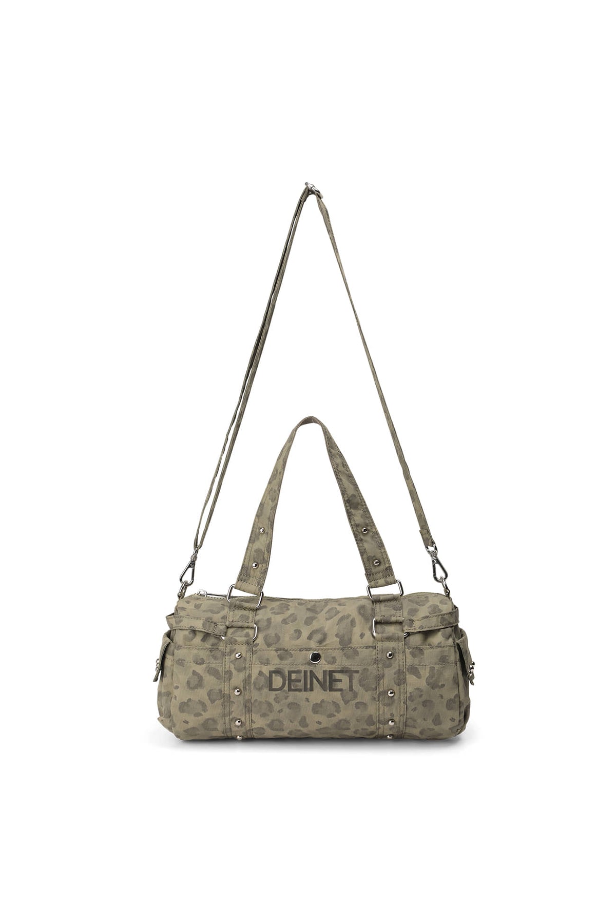 LOGO DUFFLE MINI BAG IN LEOPARD KHAKI — image 7