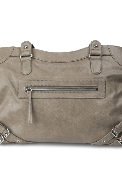 STUD POCKET BIG BAG IN KHAKI — image 6