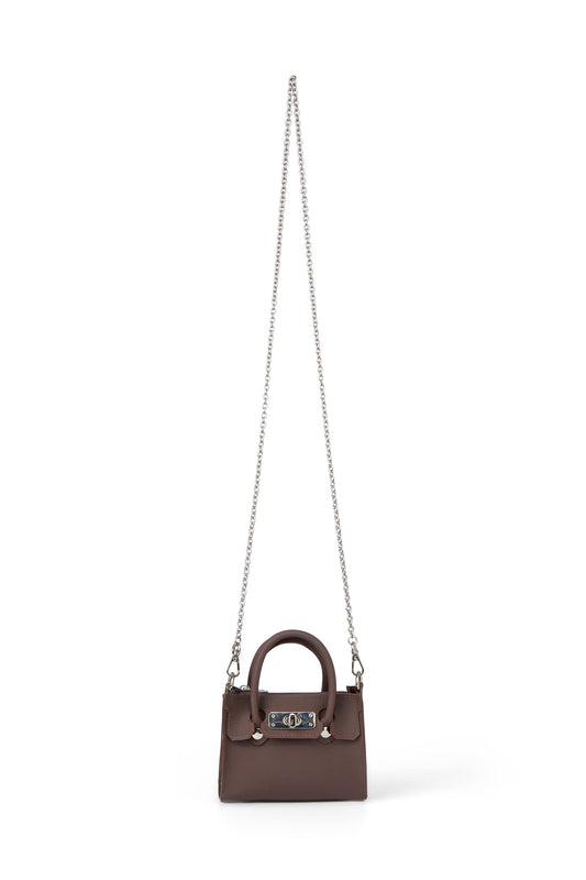 JELLY CHAIN MINI BAG IN BROWN — image 1