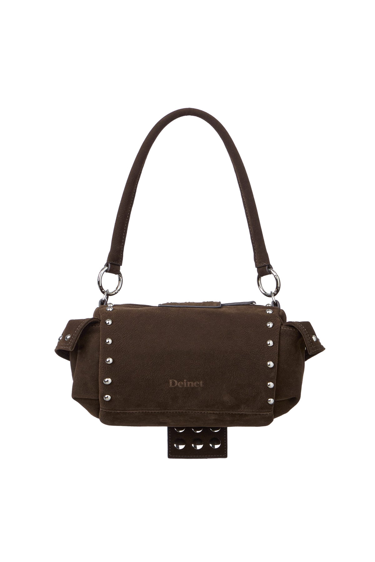 TWO-WAY STUD MINI BAG IN BROWN — image 5