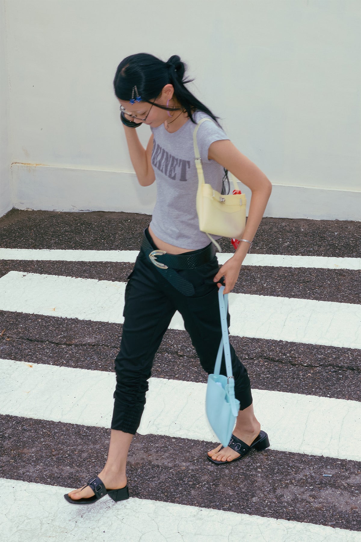 JELLY TWO-WAY MIDDLE BAG IN ICE BLUE — image 4