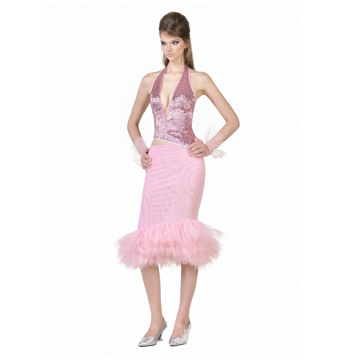 FFSD DEAR LOVE TOP & SWEET SKIRT-PINK product image