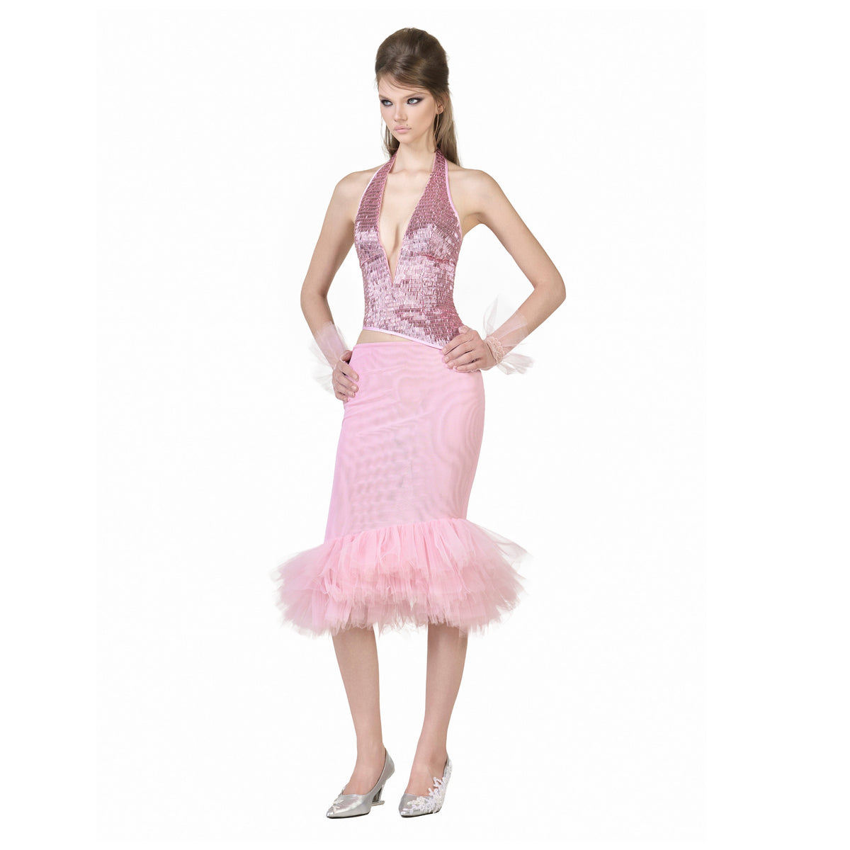 FFSD DEAR LOVE TOP & SWEET SKIRT-PINK product image