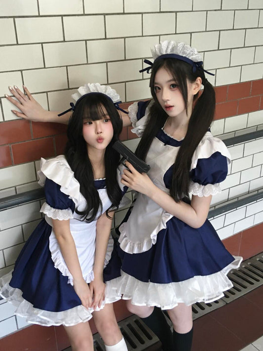 Navy Blue Classic Maid Halloween Costume