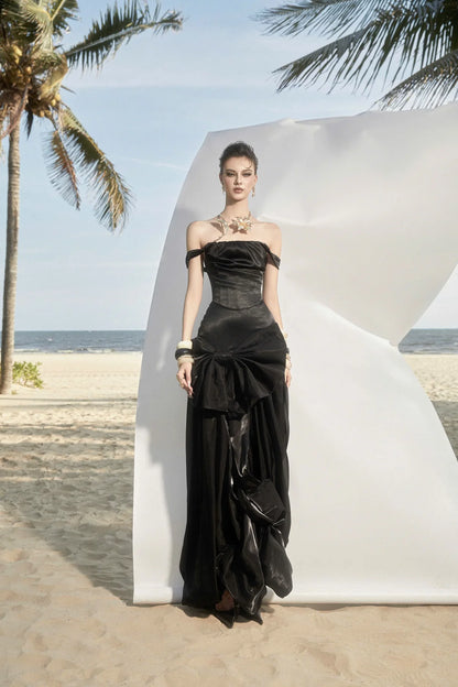 [品牌授权] MAEL FEMME WHITE BLACK KELLA TOP DRIZELLA MAXI SKIRT