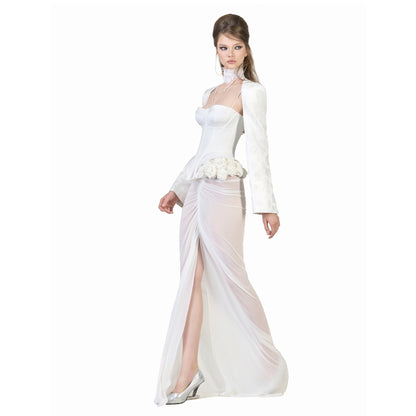FFSD LYRA BLAZER& DARLING CORSET (WHITE)& SHADOW SKIRT (WHITE) product image