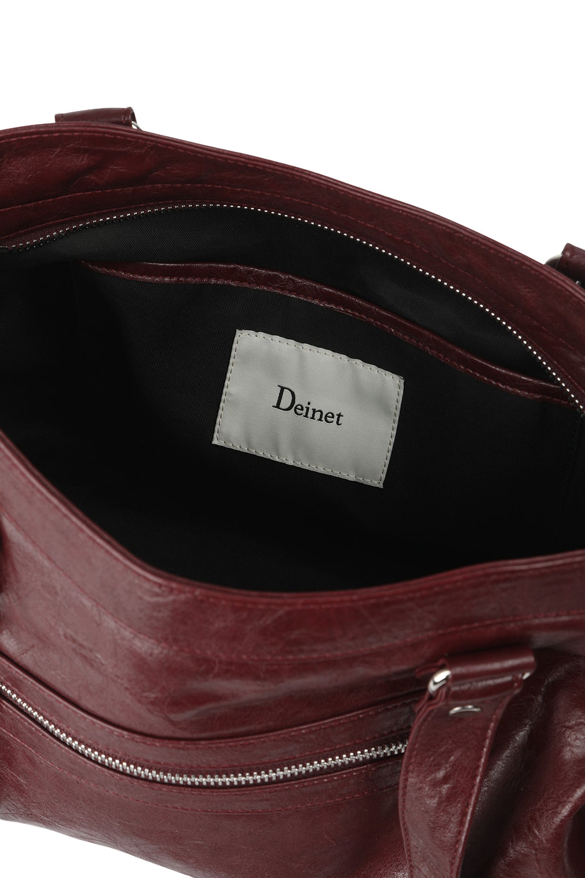 STUD POCKET BIG BAG IN BURGUNDY — image 8