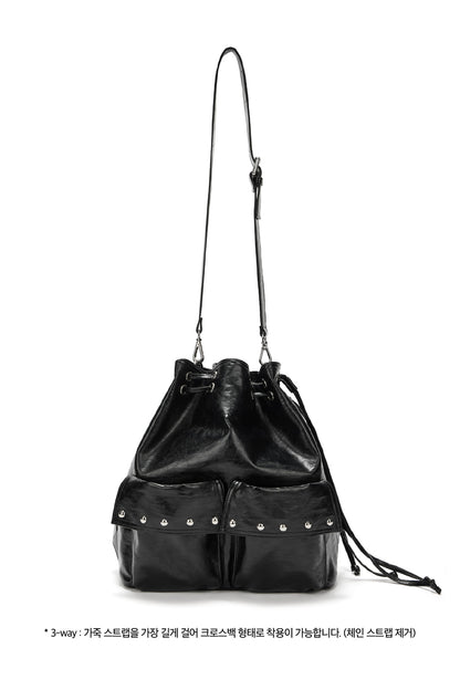 DEINET 5-WAY STUD POCKET MULTI BAG IN BLACK — image 6