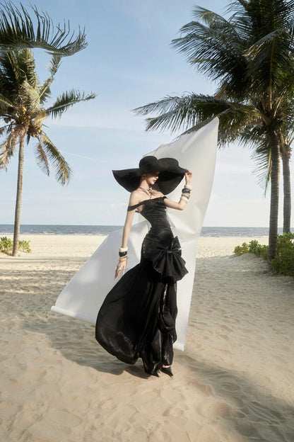 [品牌授权] MAEL FEMME WHITE BLACK KELLA TOP DRIZELLA MAXI SKIRT