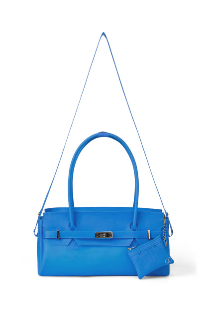 FREE CARD WALLET INCLUDED — JELLY TWO-WAY BAG IN BLUE — image 6