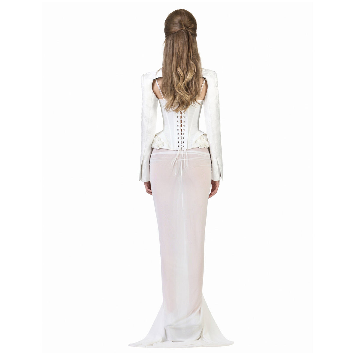 FFSD LYRA BLAZER& DARLING CORSET (WHITE)& SHADOW SKIRT (WHITE) product image