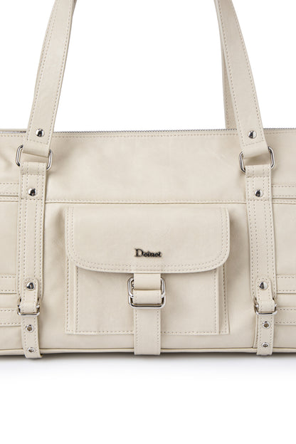 BELTED POCKET SHOULDER BAG IN BEIGE — image 5