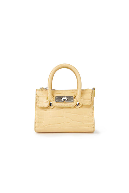 CROCODILE PATTERN CHAIN MINI BAG IN BUTTER — image 5