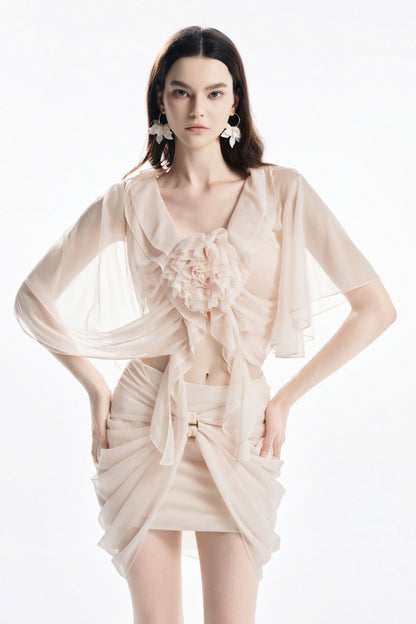 MUST HAVE Custard Reversible Top & Wrap Mini Skirt — Must Have