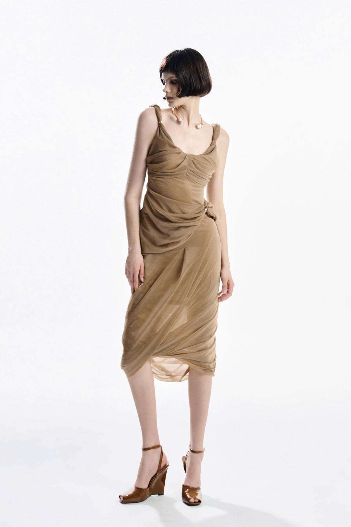 MUST HAVE Asymmetrical Wrap Top & Flowing Midi Skirt (2color) — Must Have