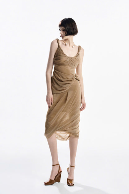MUST HAVE Asymmetrical Wrap Top & Flowing Midi Skirt (2color) — Must Have