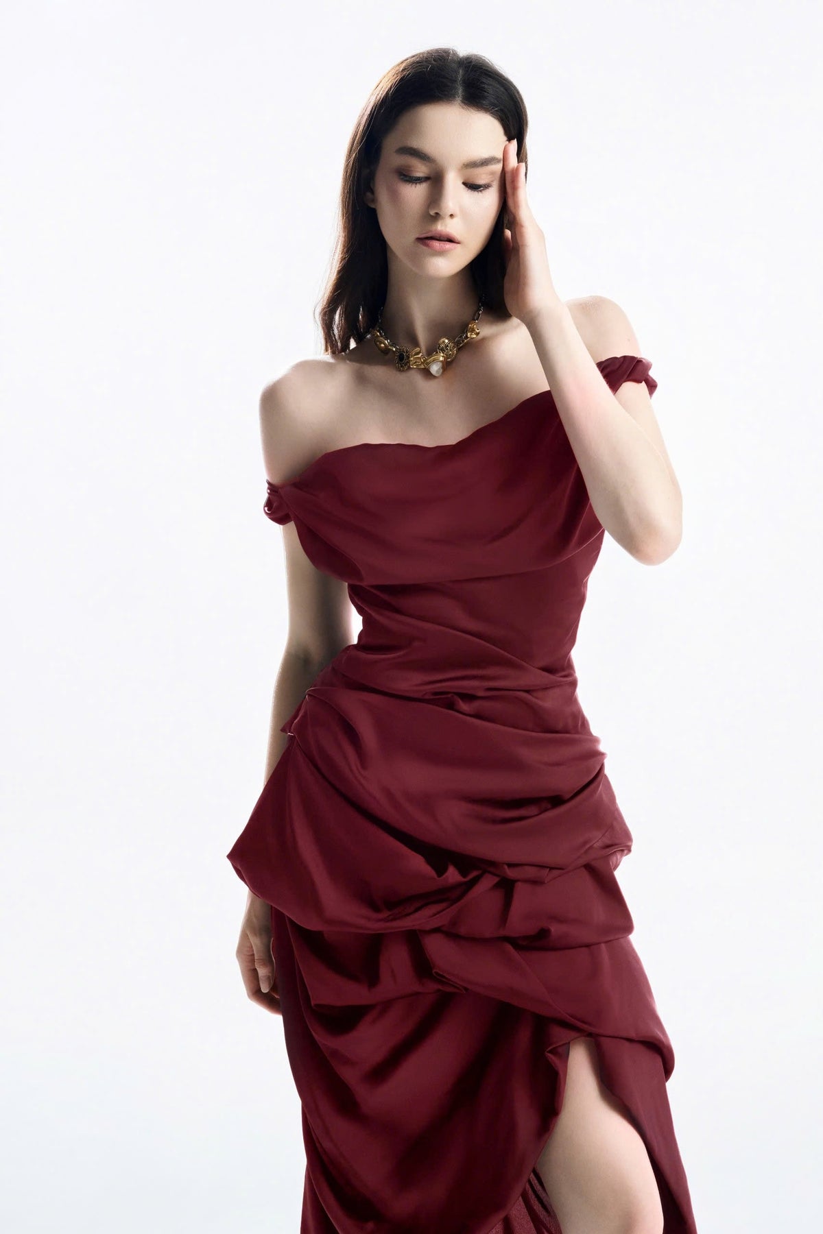 MUST HAVE Asymmetrical Wrap Top & Flowing Midi Skirt (2color) — Must Have