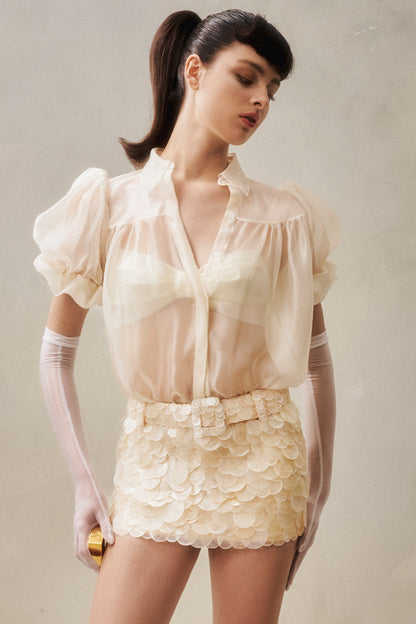 DATT FAIRY CHIFFON SHIRT & OPAL SHELL SKIRT & RIBBON BRA product image