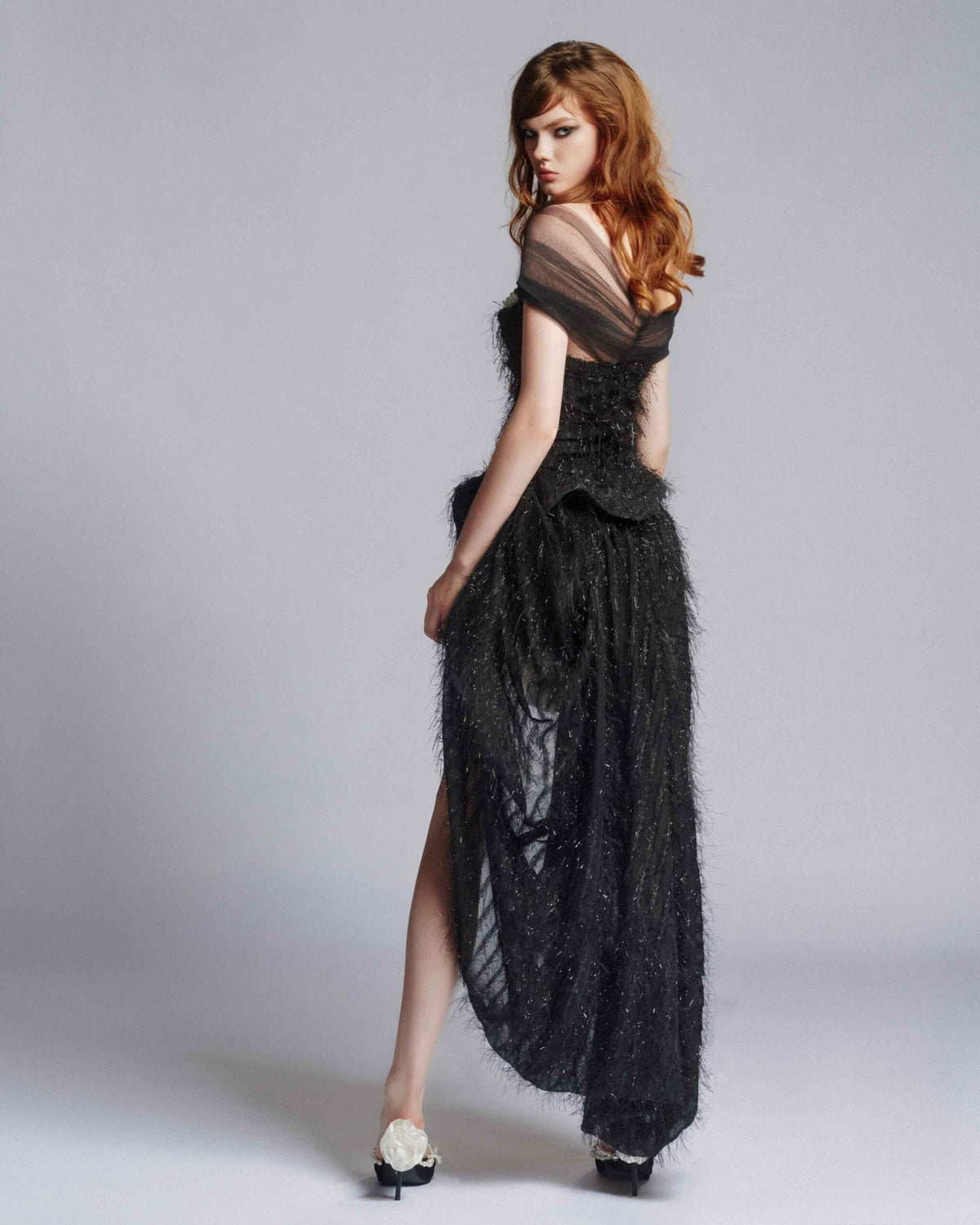 MUST HAVE Glitter fringe mullet dress with pearl detailing — Must Have