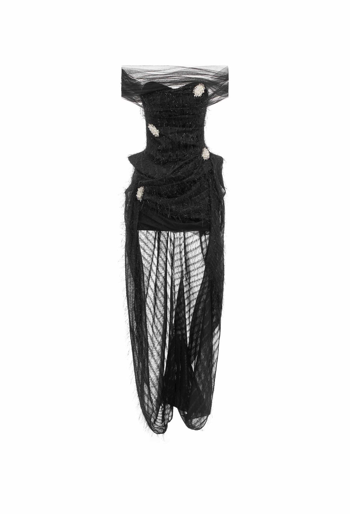 MUST HAVE Glitter fringe mullet dress with pearl detailing — Must Have