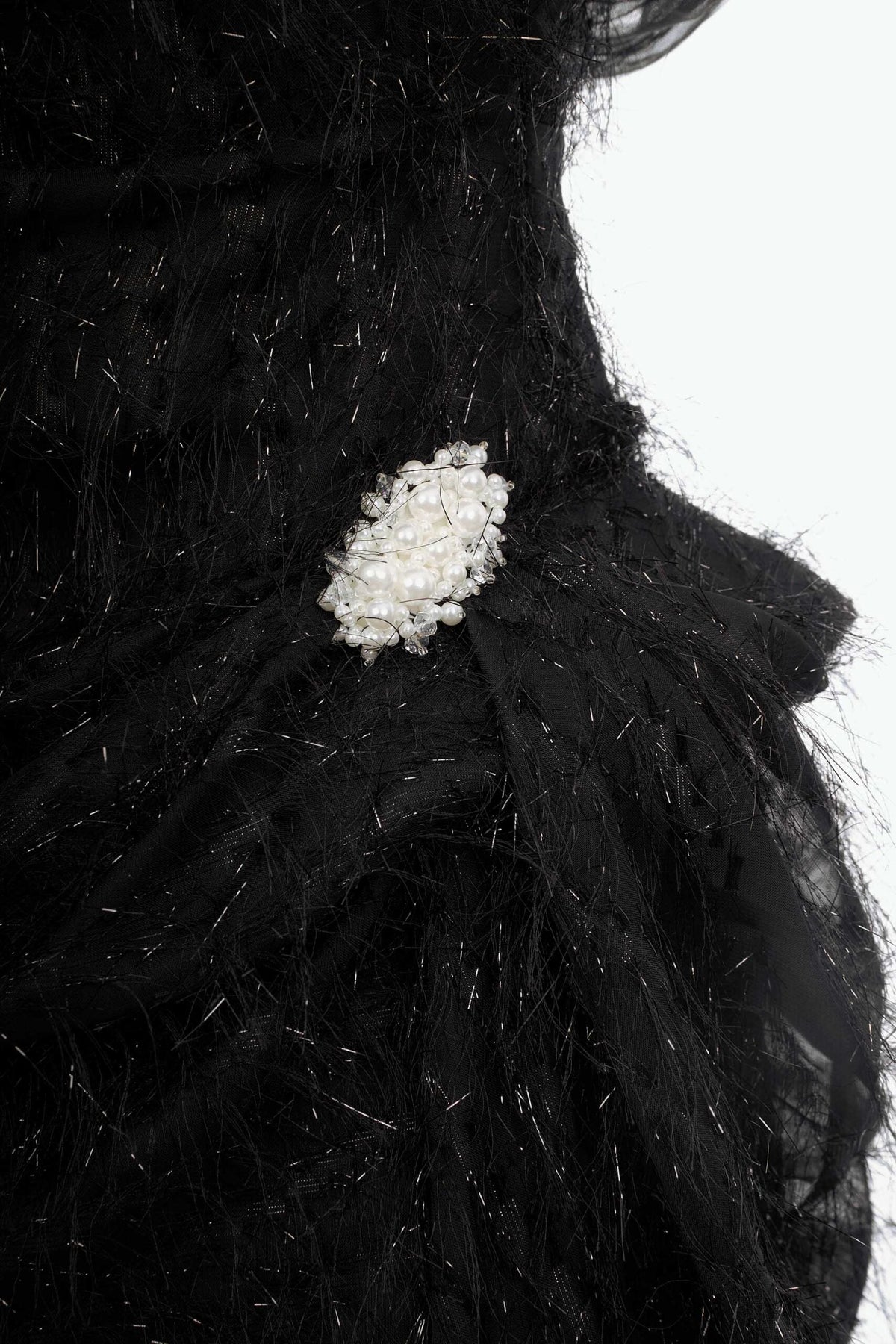 MUST HAVE Glitter fringe mullet dress with pearl detailing — Must Have