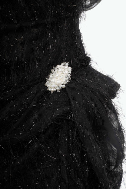 MUST HAVE Glitter fringe mullet dress with pearl detailing — Must Have