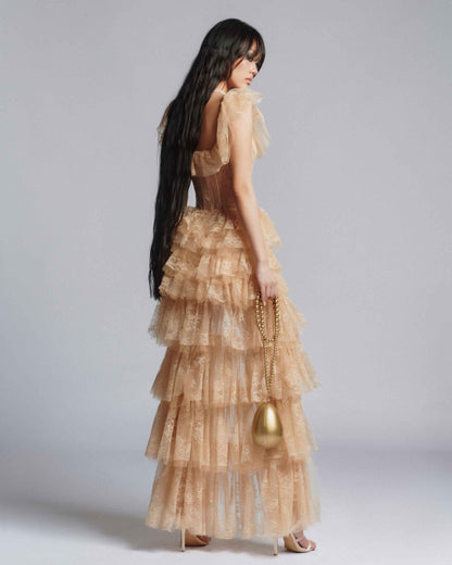 MUST HAVE Tiered lace mullet dress — Must Have
