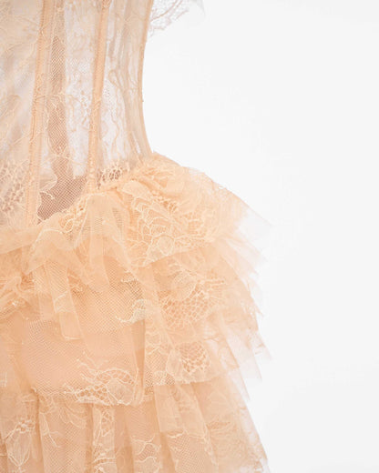 MUST HAVE Tiered lace mullet dress — Must Have
