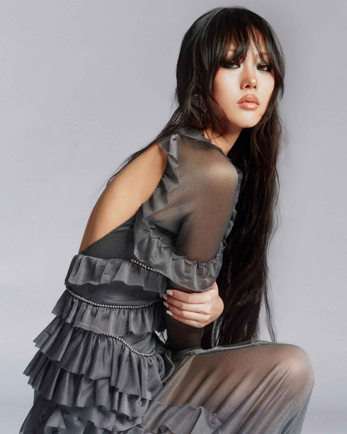 MUST HAVE Layered maxi dress with pearl trims — Must Have