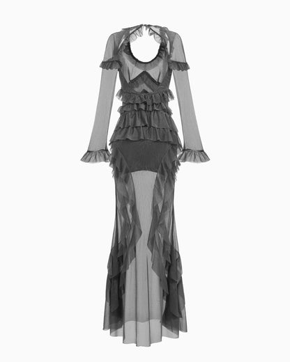 MUST HAVE Layered maxi dress with pearl trims — Must Have