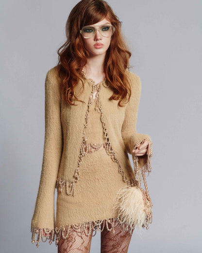 MUST HAVE Pearl fringe nude beige set (Seperate) — Must Have