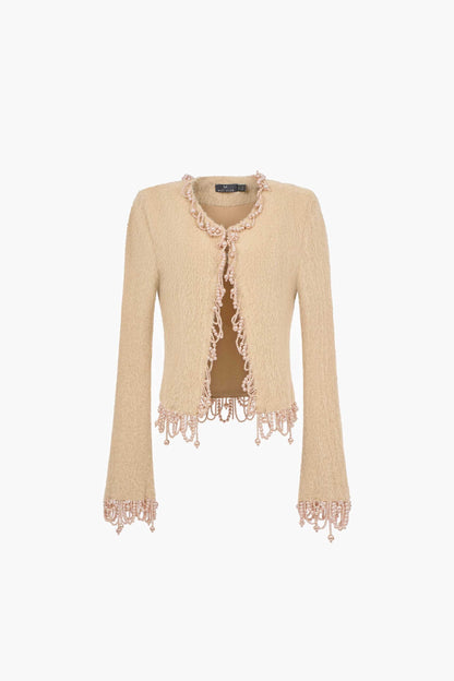 MUST HAVE Pearl fringe nude beige set (Seperate) — Must Have