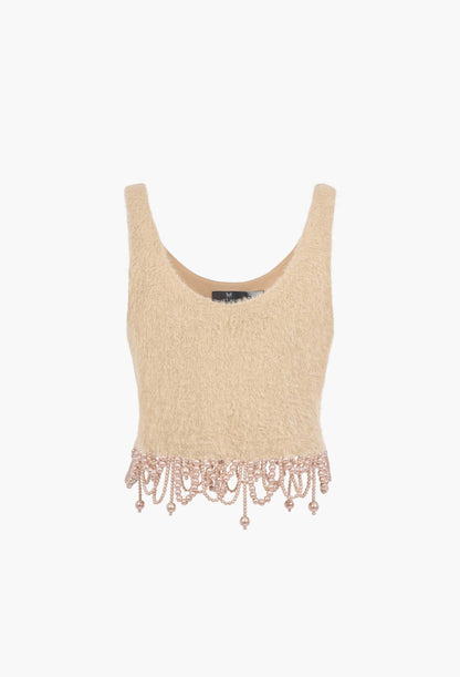MUST HAVE Pearl fringe nude beige set (Seperate) — Must Have