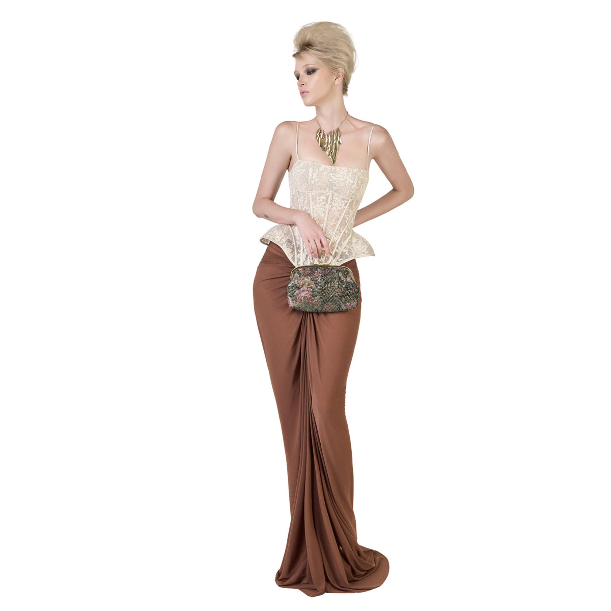 FFSD NANKA CORSET (BEIGE) & SHADOW SKIRT (BROWN) product image