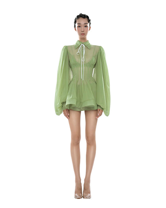 Huelleyrose Charlotte Dress-Green
